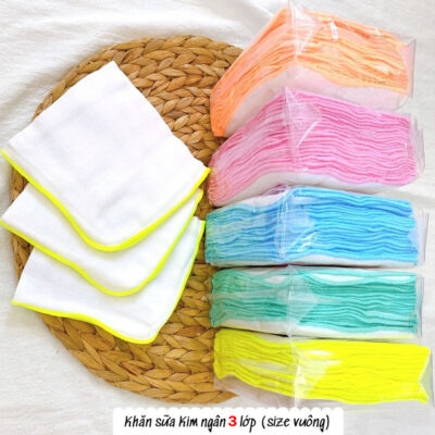 Set 10 khăn xô sữa Cho Bé 3 Lớp Thiện Phú 25x25 Cotton